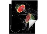 Darhaus Piastra Di Copertura Per Fornelli 45X52 Cm Tappetino Antiscivolo Roll-Up, Nero - Anguria