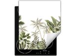 Darhaus Piastra Di Copertura Per Stufe 45X52 Cm Tappetino Antiscivolo Roll-Up, Verde - Foresta