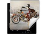 Darhaus Piastra Di Copertura Per Stufa 50X52 Cm Tappetino Antiscivolo Roll-Up, Grigio - Moto