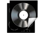 Darhaus Piastra Di Copertura Per Stufe 60X52 Cm Tappetino Antiscivolo Roll-Up, Nero - Vinile
