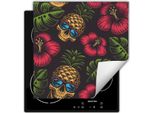 Darhaus Piastra Di Copertura Per Fornelli 50X52 Cm Tappetino Antiscivolo Roll-Up, Pop Art. - Fiori