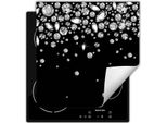 Darhaus Piastra Di Copertura Per Stufa 50X52 Cm Tappetino Antiscivolo Roll-Up, Nero - Diamanti