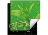 Darhaus Piastra Di Copertura Per Stufa 50X52 Cm Tappetino Antiscivolo Roll-Up, Verde - Fiore