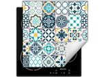 Darhaus Piastra Di Copertura Per Stufa 60X52 Cm Tappetino Antiscivolo Roll-Up, Mosaico - Blu
