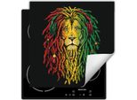 Darhaus Piastra Di Copertura Per Stufe 50X52 Cm Tappetino Antiscivolo Roll-Up, Colorato - Lion