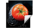 Darhaus Piastra Di Copertura Per Fornelli 60X52 Cm Tappetino Antiscivolo Roll-Up, Nero - Pomodori