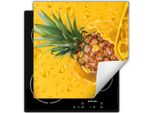 Darhaus Piastra Di Copertura Per Fornelli 60X52 Cm Tappetino Antiscivolo Roll-Up, Frutta - Ananas
