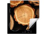 Darhaus Piastra Di Copertura Per Stufe 60X52 Cm Tappetino Antiscivolo Roll-Up, Legno