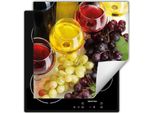 Darhaus Piastra Di Copertura Per Fornelli 60X52 Cm Tappetino Antiscivolo Roll-Up, Colorato - Vino