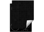 Darhaus Piastra Di Copertura Per Fornelli Piastra Di Copertura Monopezzo Per Piano Cottura In Ceramica Copertura Per Piano Cottura A Induzione Tappetino Avvolgibile 40X52 Cm, Nero - Piastra