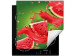 Darhaus Piastra Di Copertura Per Fornelli 50X52 Cm Tappetino Antiscivolo Roll-Up, Verde - Anguria