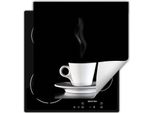 Darhaus Piastra Di Copertura Per Fornelli 50X52 Cm Tappetino Antiscivolo Roll-Up, Nero - Caffè