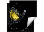 Darhaus Piastra Di Copertura Per Stufa 50X52 Cm Tappetino Antiscivolo Roll-Up, Nero - Acqua
