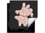Darhaus Piastra Di Copertura Per Stufa 60X52 Cm Tappetino Antiscivolo Roll-Up, Grigio Scuro - Hands