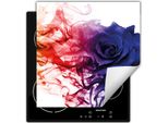 Darhaus Piastra Di Copertura Per Stufe 60X52 Cm Tappetino Antiscivolo Roll-Up, Colorato - Rose