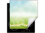 Darhaus Piastra Di Copertura Per Fornelli 50X52 Cm Tappetino Antiscivolo Roll-Up, Margherite - Fiori