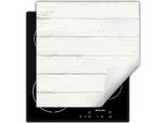 Darhaus Piastra Di Copertura Per Stufe 60X52 Cm Tappetino Antiscivolo Roll-Up, Bianco - Legno