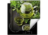 Darhaus Piastra Di Copertura Per Fornelli 50X52 Cm Tappetino Antiscivolo Roll-Up, Verde - Tea