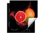 Darhaus Piastra Di Copertura Per Fornelli 60X52 Cm Tappetino Antiscivolo Roll-Up, Nero - Pompelmo