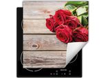 Darhaus Piastra Di Copertura Per Stufe 50X52 Cm Tappetino Antiscivolo Roll-Up, Rose - Legno