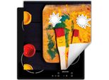 Darhaus Piastra Di Copertura Per Stufa 60X52 Cm Tappetino Antiscivolo Roll-Up, Colorato - Malto