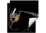 Darhaus Piastra Di Copertura Per Stufa 60X52 Cm Tappetino Antiscivolo Roll-Up, Nero - Vino