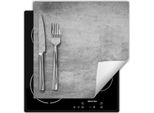 Darhaus Piastra Di Copertura Per Stufe 60X52 Cm Tappetino Antiscivolo Roll-Up, Grigio - Ardesia