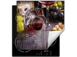 Darhaus Piastra Di Copertura Per Stufe 50X52 Cm Tappetino Antiscivolo Roll-Up, Vino - Legno