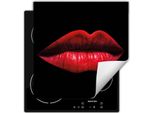 Darhaus Piastra Di Copertura Per Stufa 50X52 Cm Tappetino Antiscivolo Roll-Up, Nero - Rosso - Mouth