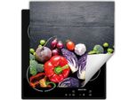 Darhaus Piastra Di Copertura Per Fornelli 50X52 Cm Tappetino Antiscivolo Roll-Up, Verdure