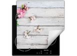 Darhaus Piastra Di Copertura Per Stufa 50X52 Cm Tappetino Antiscivolo Roll-Up, Fiori - Legno