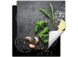 Darhaus Piastra Di Copertura Per Stufa 60X52 Cm Tappetino Antiscivolo Roll-Up, Ardesia - Erbe