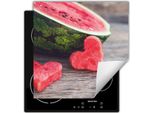 Darhaus Piastra Di Copertura Per Fornelli 60X52 Cm Tappetino Antiscivolo Roll-Up, Cuore - Frutta