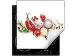 Darhaus Piastra Di Copertura Per Fornelli 60X52 Cm Tappetino Antiscivolo Roll-Up, Bianco - Chilli