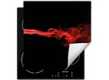 Darhaus Piastra Di Copertura Per Stufa 50X52 Cm Tappetino Antiscivolo Roll-Up, Rosso - Nero