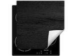 Darhaus Piastra Di Copertura Per Stufe 50X52 Cm Tappetino Antiscivolo Roll-Up, Nero - Legno