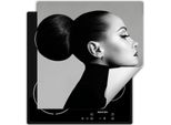 Darhaus Piastra Di Copertura Per Stufa 60X52 Cm Tappetino Antiscivolo Roll-Up, Grigio - Donna