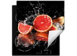 Darhaus Piastra Di Copertura Per Fornelli 50X52 Cm Tappetino Antiscivolo Roll-Up, Nero - Pompelmo
