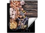 Darhaus Piastra Di Copertura Per Stufe 50X52 Cm Tappetino Antiscivolo Roll-Up, Aglio - Legno