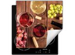 Darhaus Piastra Di Copertura Per Stufe 50X52 Cm Tappetino Antiscivolo Roll-Up, Vino - Legno