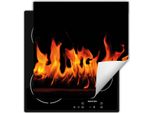 Darhaus Piastra Di Copertura Per Stufe 50X52 Cm Tappetino Antiscivolo Roll-Up, Nero - Fuoco