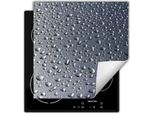 Darhaus Piastra Di Copertura Per Stufa 50X52 Cm Tappetino Antiscivolo Roll-Up, Grigio - Gocce