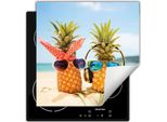 Darhaus Piastra Di Copertura Per Fornelli 50X52 Cm Tappetino Antiscivolo Arrotolabile, Ananas - Spiaggia