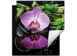 Darhaus Piastra Di Copertura Per Fornelli 60X52 Cm Tappetino Antiscivolo Roll-Up, Orchidea - Fiore