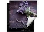 Darhaus Piastra Di Copertura Per Stufe 50X52 Cm Tappetino Antiscivolo Roll-Up, Lavanda - Legno