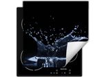 Darhaus Piastra Di Copertura Per Stufa 50X52 Cm Tappetino Antiscivolo Roll-Up, Nero - Acqua