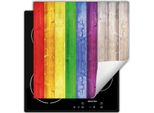 Darhaus Piastra Di Copertura Per Fornelli 50X52 Cm Tappetino Antiscivolo Arrotolabile, Colorato - Legno