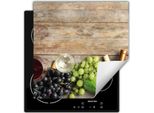 Darhaus Piastra Di Copertura Per Stufa 60X52 Cm Tappetino Antiscivolo Roll-Up, Legno - Vino
