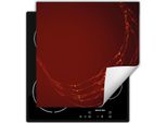 Darhaus Piastra Di Copertura Per Stufa 60X52 Cm Tappetino Antiscivolo Roll-Up, Rosso Scuro
