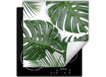 Darhaus Piastra Di Copertura Per Fornelli 50X52 Cm Tappetino Antiscivolo Roll-Up, Verde - Monstera